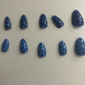 Blue Polka Dot Press-On Nails
